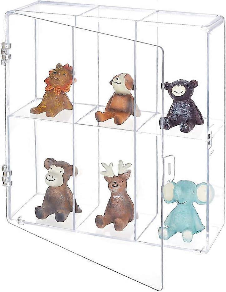 6 Grids Acrylic Bead Containers Storage Container for Beads Rectangle Clear 20.8x19x6cm Grid: 100x63mm DIY