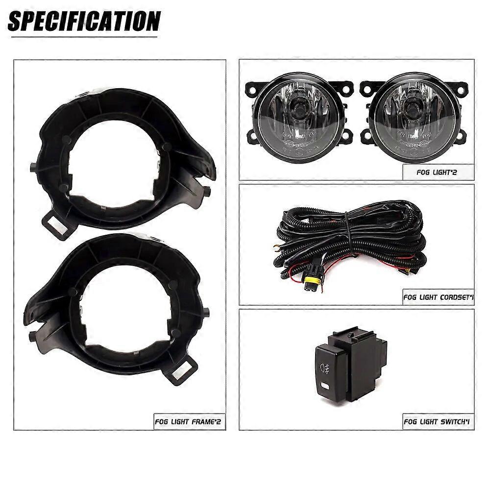 Front Bumper Fog Lamp Upgrade Kit FOR Nissan FRONTIER NAVARA D40 D22 2005-2011 Version Additional Foglight Set Switch + Wiring