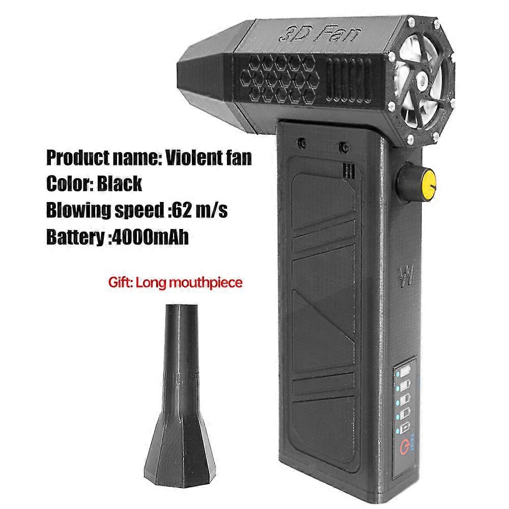Handheld Brushless Motor 140,000 Rpm 3Nd Generation Violent Blower Mini Turbo Jet Fan Wind Speed 52M/S Industrial Duct Fan