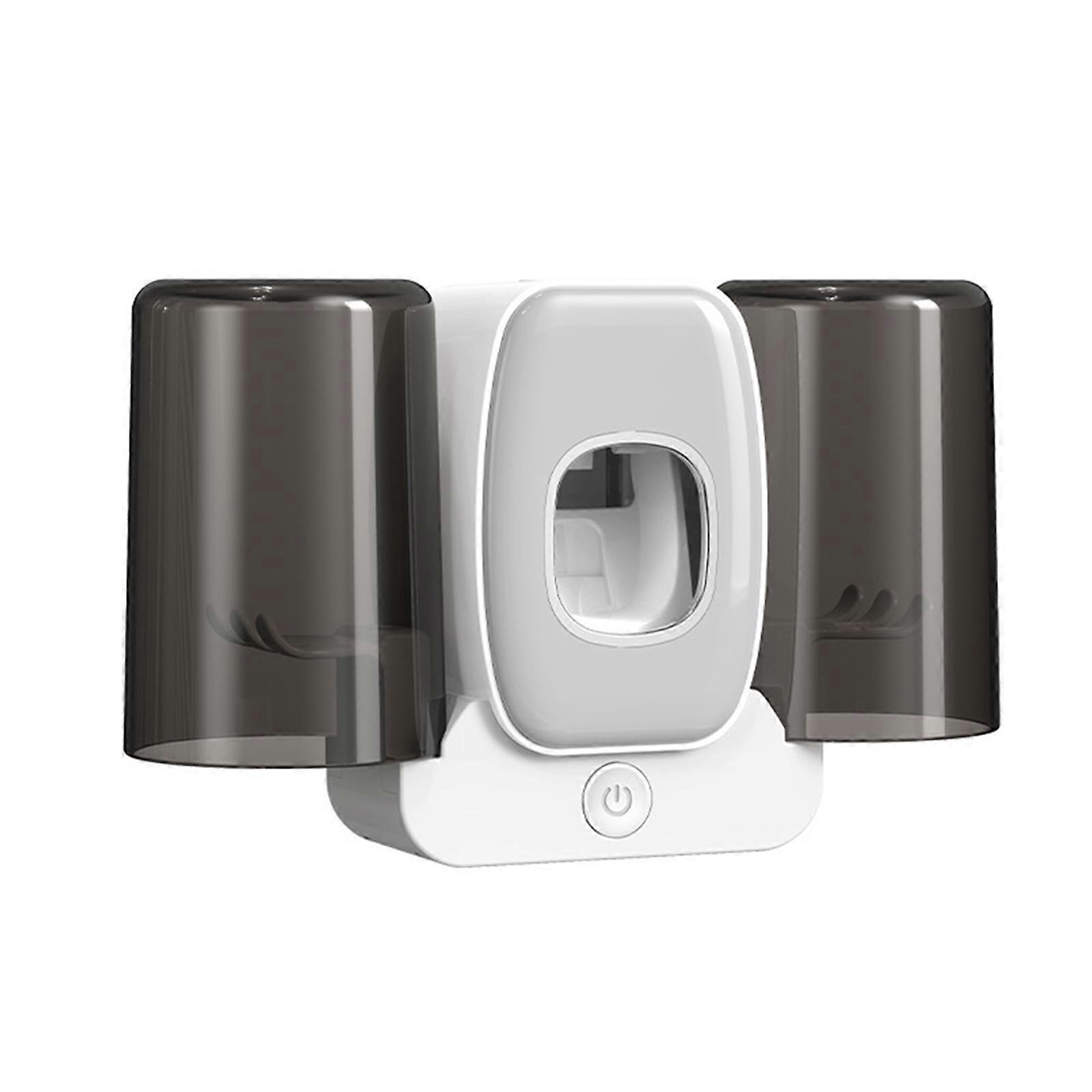 Toothbrush Holders for Bathrooms, Wekity Automatic Toothpaste Dispenser Space Saving Toothbrush and Toothpaste HolderToothbrush Holder Wall Mounted wi