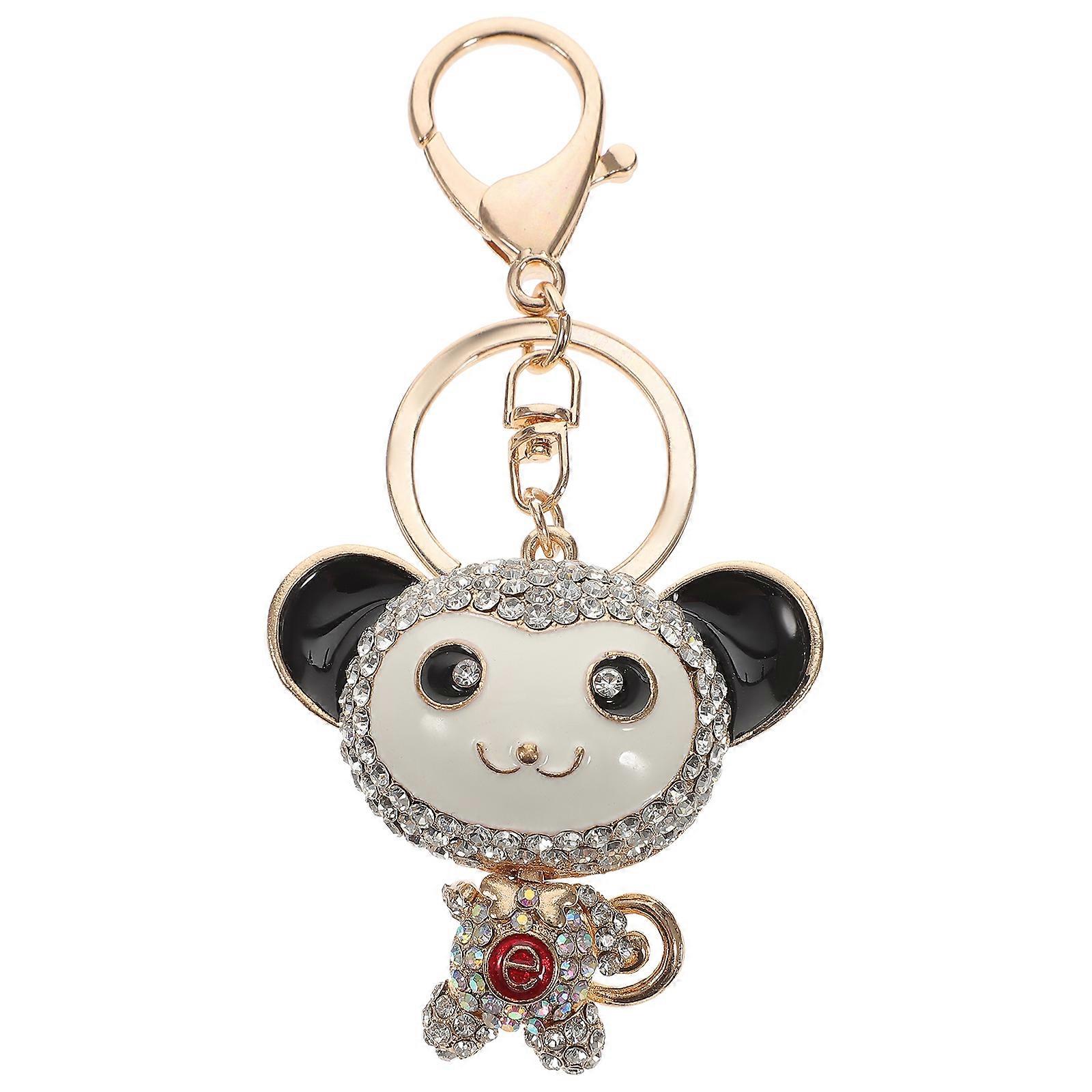 Small Monkey Keychains Decorative Key Rings Cartoon Monkey Keychains Metal Keychain Decors