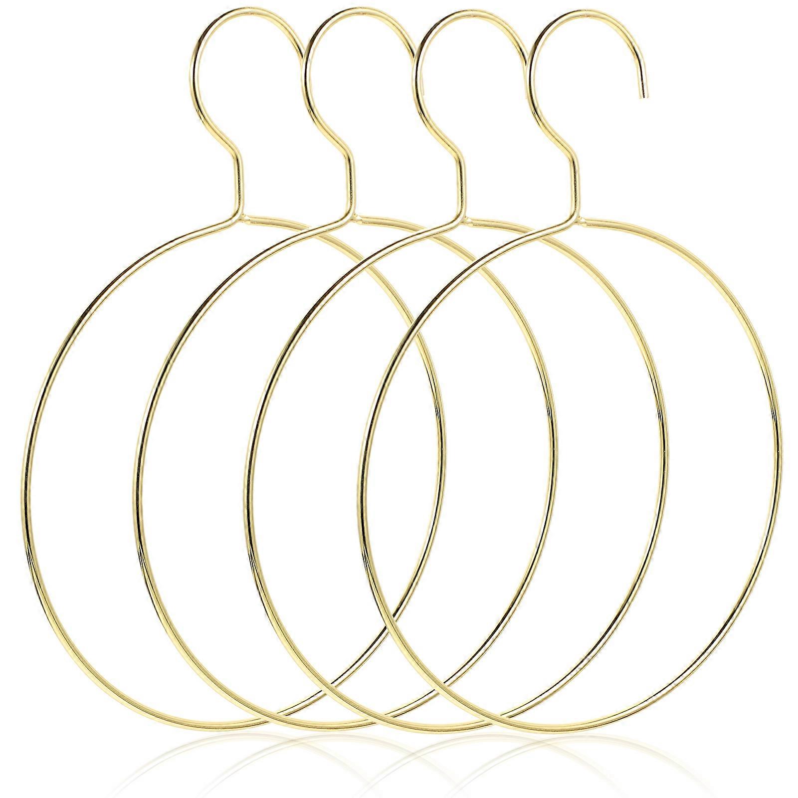 4pcs Nordic Style Scarf Ring Hanger Closet Clothes Hanger Metal Belt Hangers