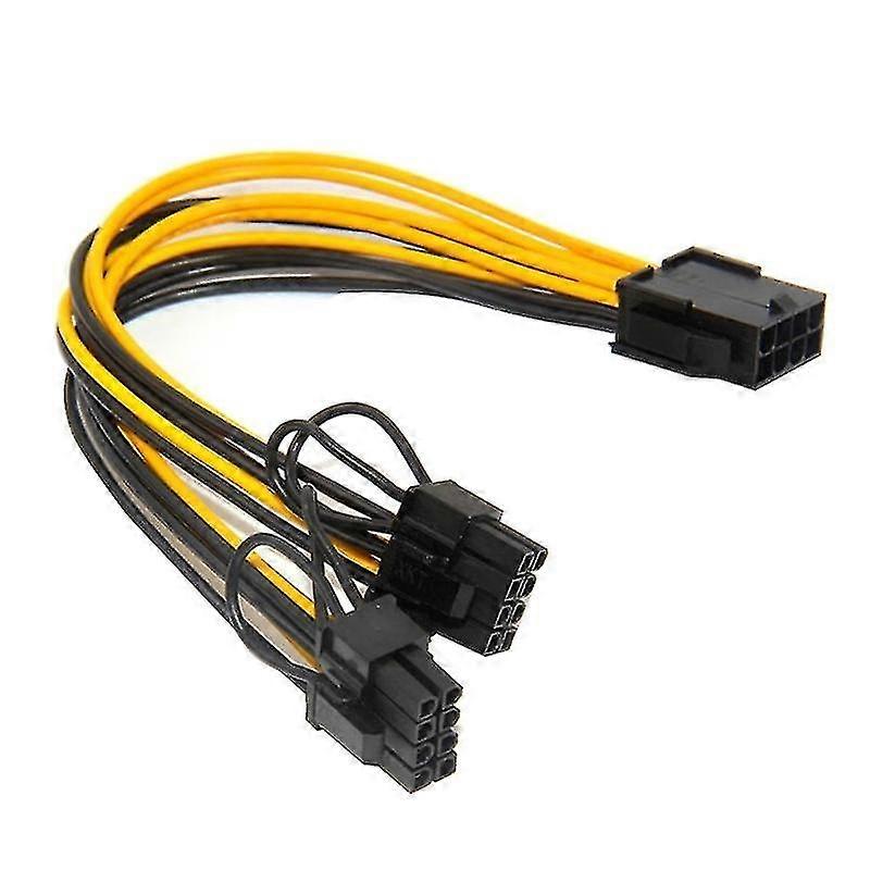 8pin To 2x8 Pin (6+2) Cpu Gpu Dual 8pin Power Splitter Graphics Card Cable 20cm