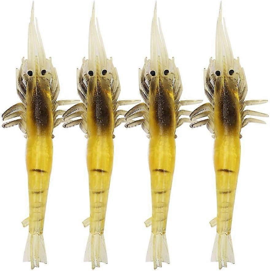 Künstliche Köder, Kunststoff Soft Lifelike Simulation Soft Garnelen Köder Garnelen Angelköder Künstliche Köder Tackle Zubehör (10 Stück)