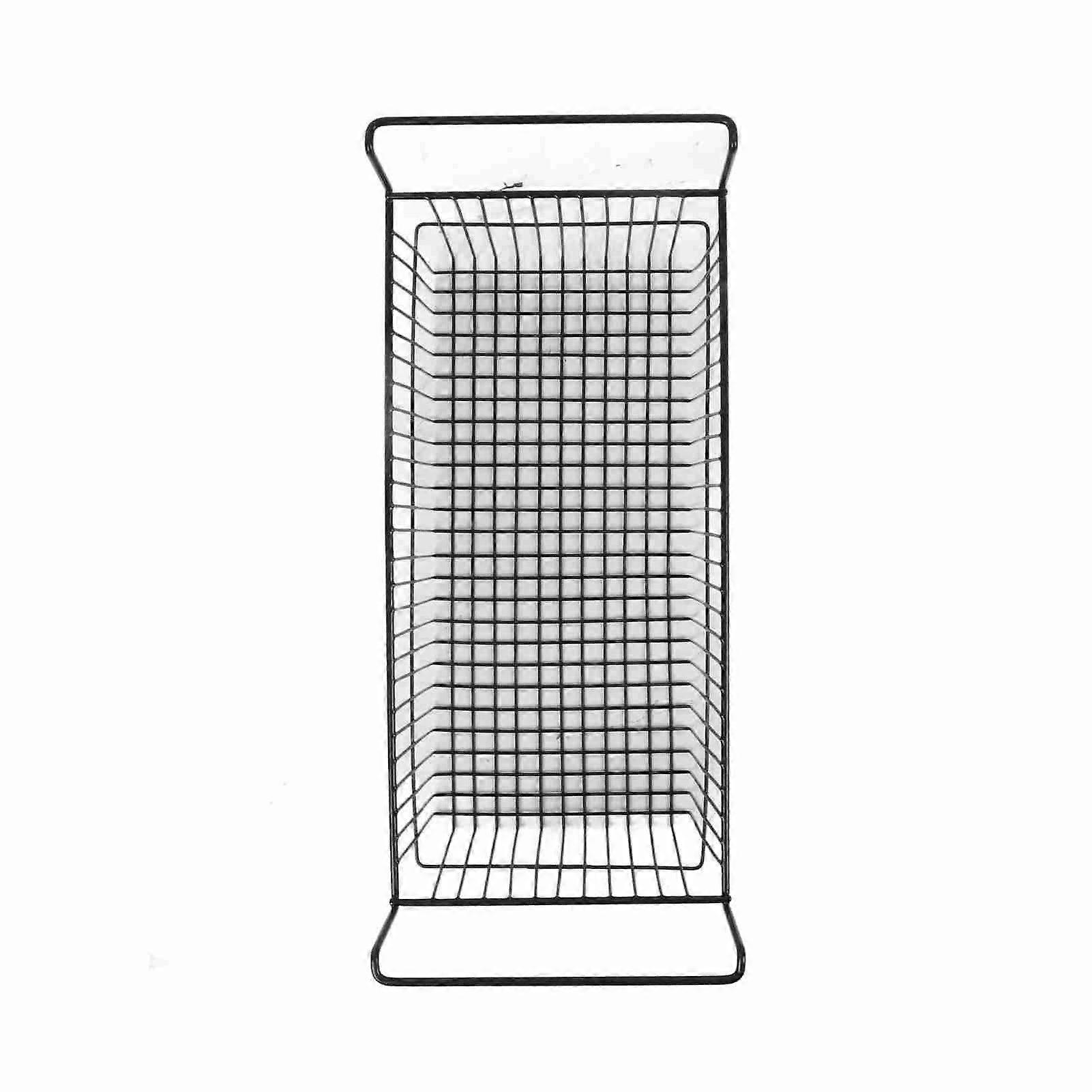 2Pcs Chest Freezer Organizer Bins Deep Basket Stackable Storage Rack Metal Wire Black L63cm X W27cm X H29cm(9cm Handle)