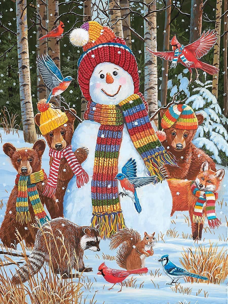 Visiting The Snowman, 500 Piece Jigsaw Puzzle