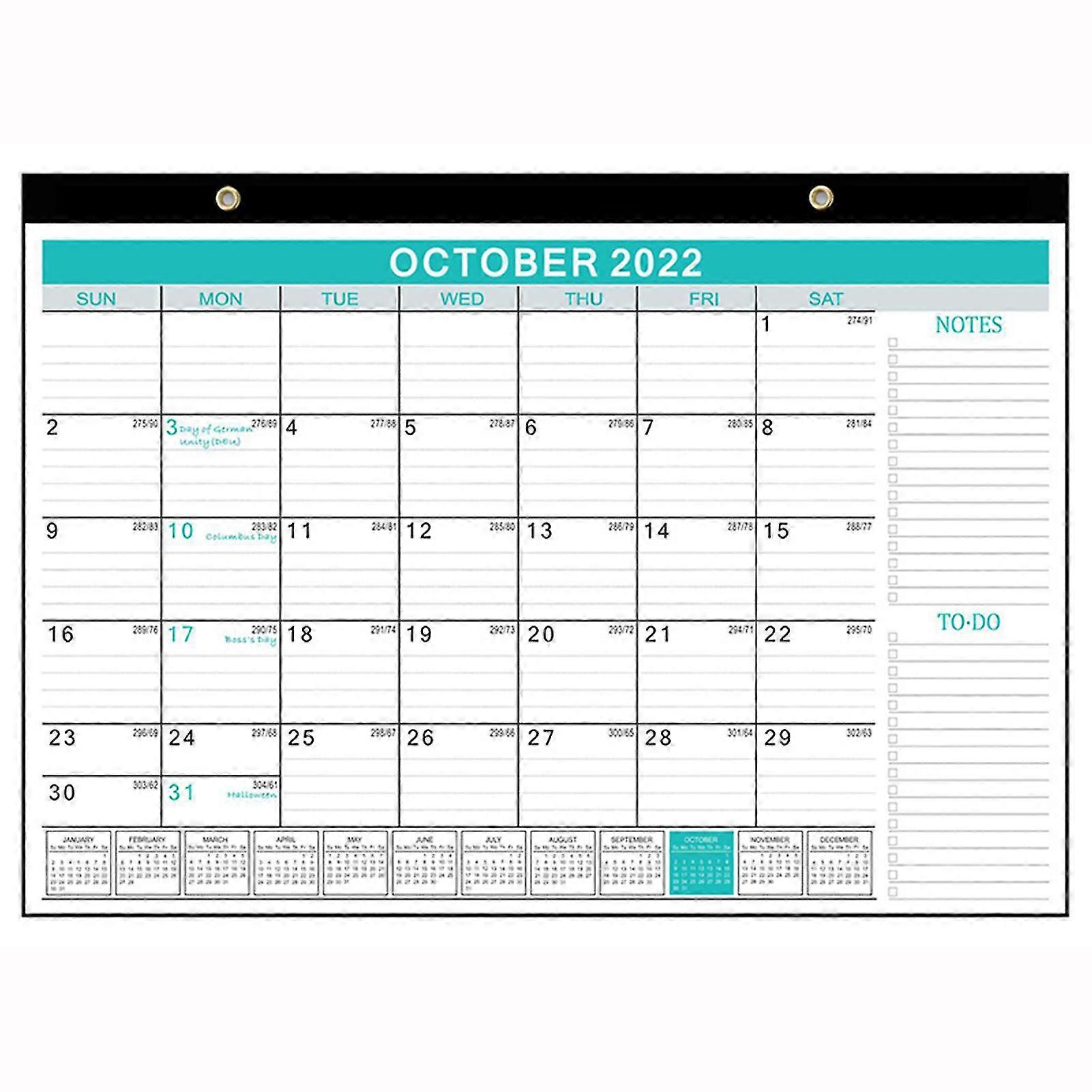 2022 Wall Calendar Count Down Planner With Schedule Memo Peel Off Monthly Hanging