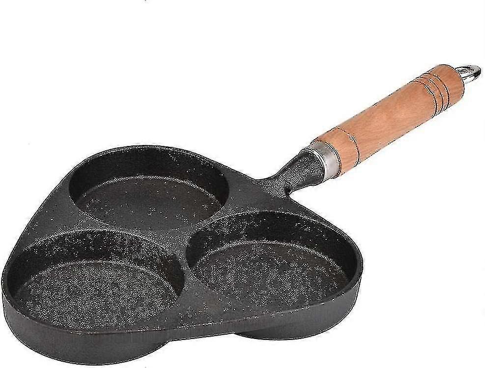 Mini Egg Pan 3 Shapes Cast Iron Omelette Frying Pan Egg Burger Fried Egg Pot