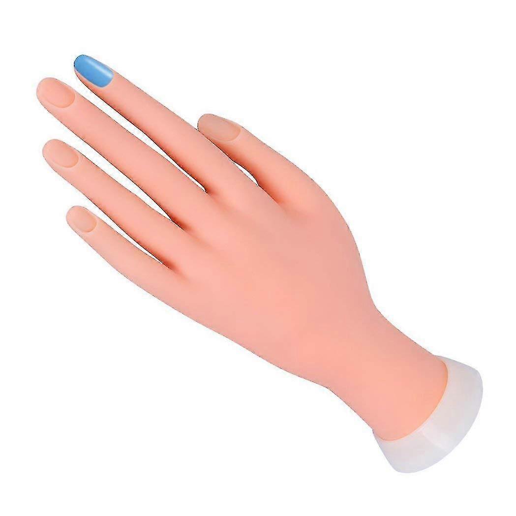 Nail Training Practice Hand, Flexible Movable Artificial Nail Practice Manicure Tool (left Hand)