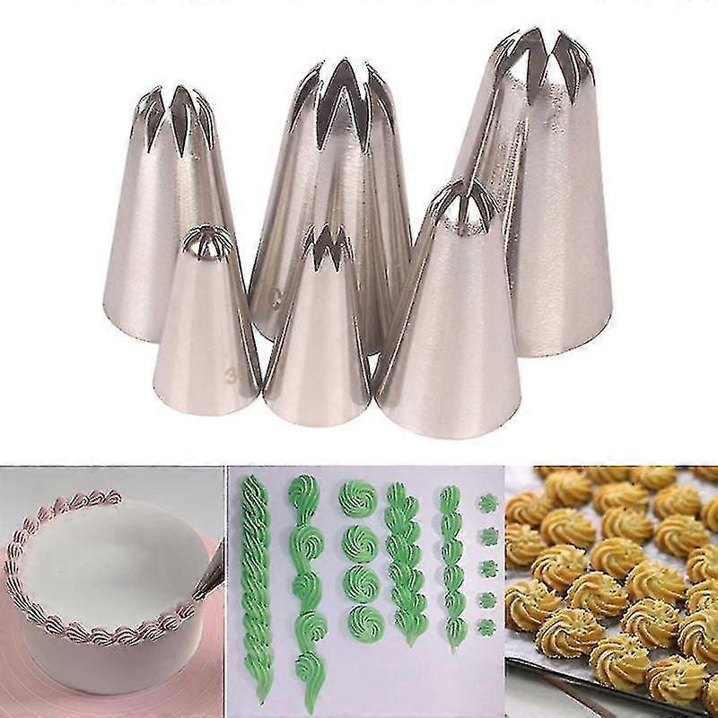 5pcs/set Icing Piping Pastry Nozzles Kitchen Gadget Baking Cake Decor Tools