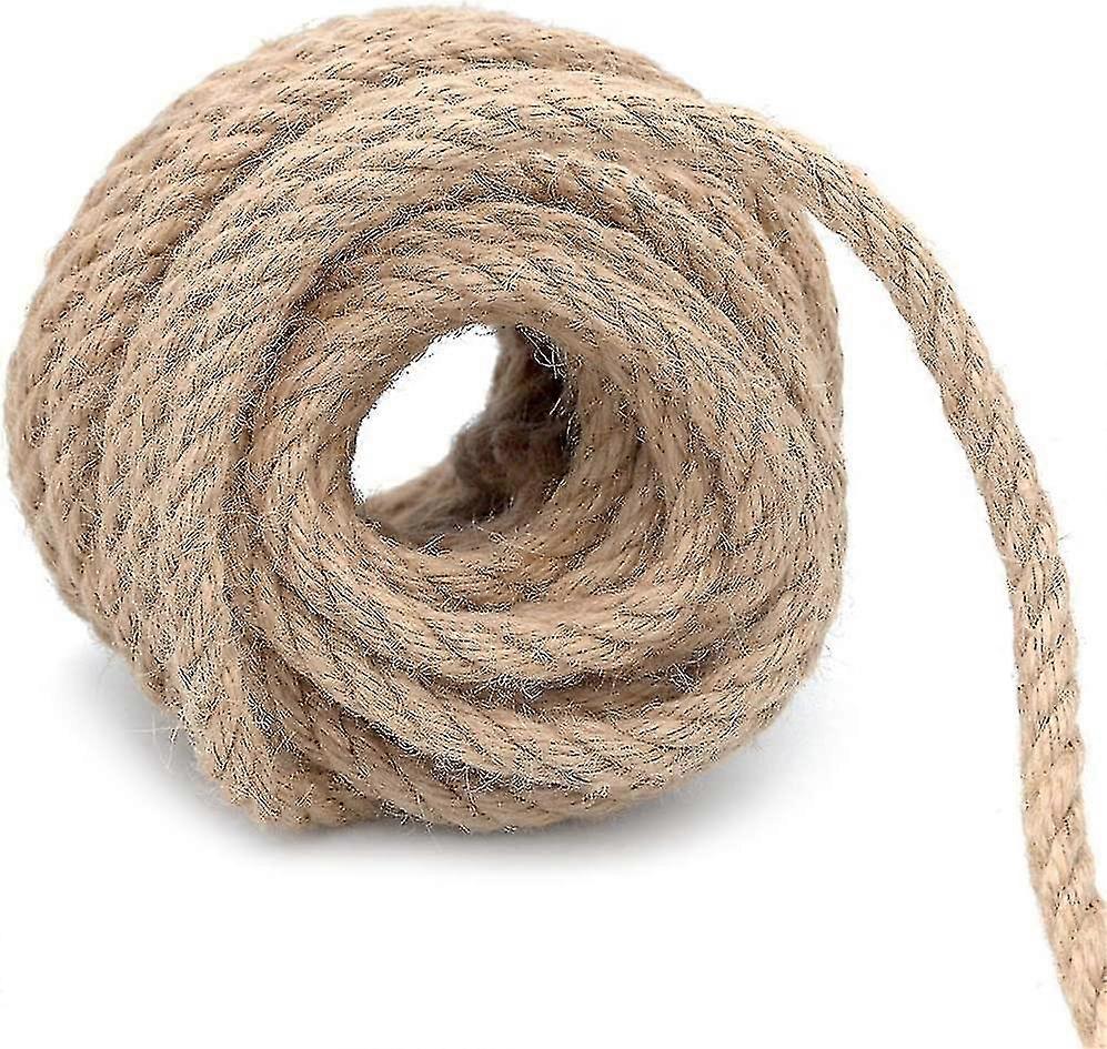 Handmade Jute Rope Decorative Accessories Jute Bundle Packing Rope Jute Twine Thick Twine Used For Decoration, Crafts, Gardening, Cat Tree
