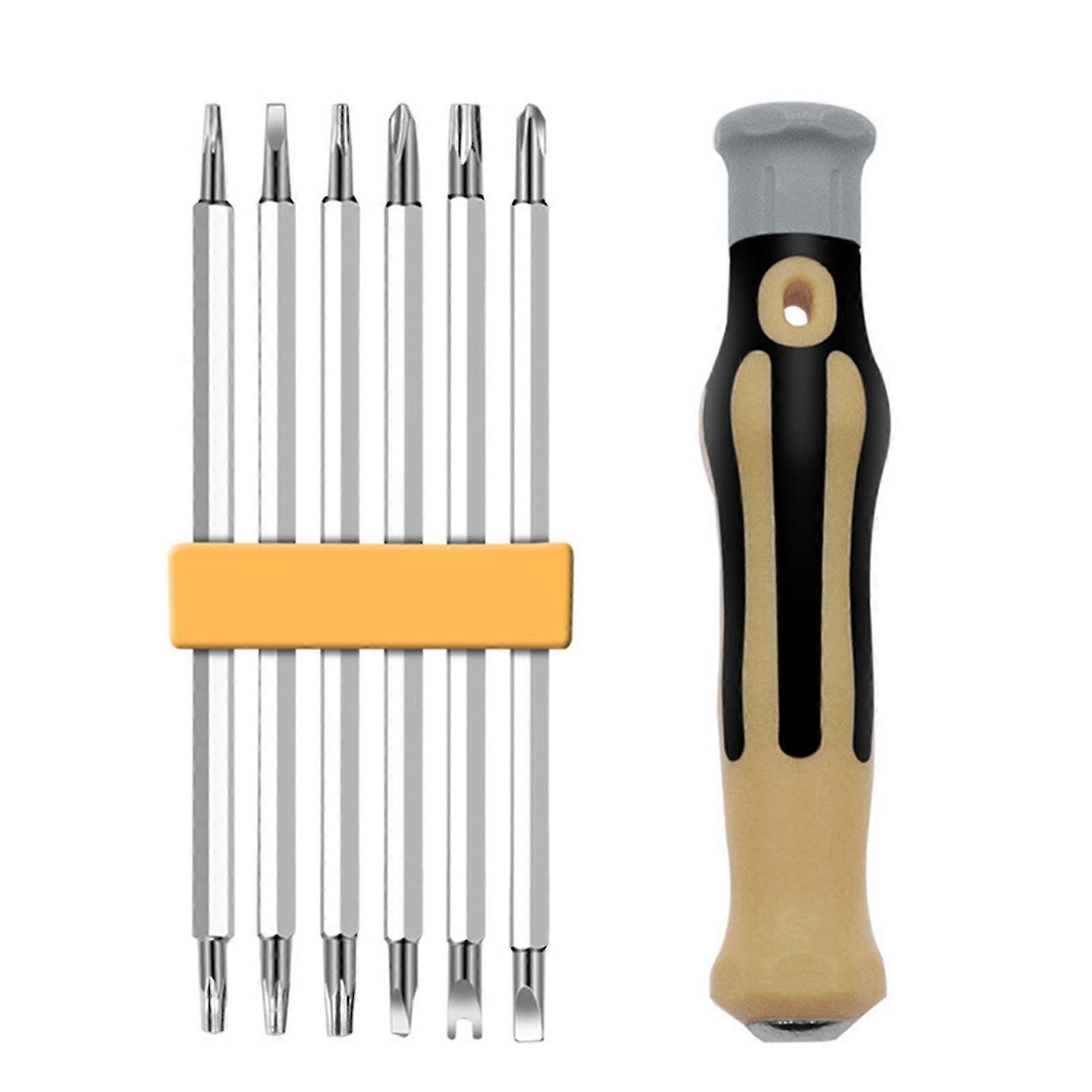 7 Pcs Household Multifunctional Strong Magnetic Screwdriver Bit Set Opening Repair Precision Insulated Hand Tool Home