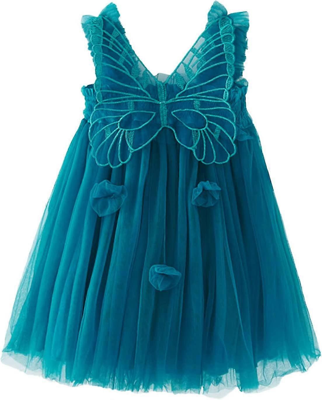 Yürümeye Başlayan Bebek Kız Kolsuz Kelebek Ng Elbiseler Peri Tül Elbise Çocuk Dans Partisi Prenses Elbiseler