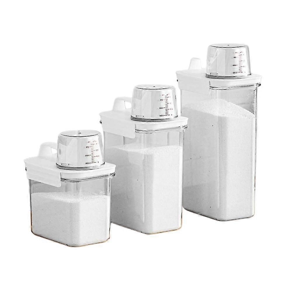 Airtight Laundry Detergent Powder Container Powder Storage Box Clear Washing