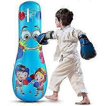 125cm Inflatable Punching Bag for Kids, Inflatable Free Standing FitnGoal Stand, FitnPunching Bag Heavy Duty Punching Bag Decompression Inflat