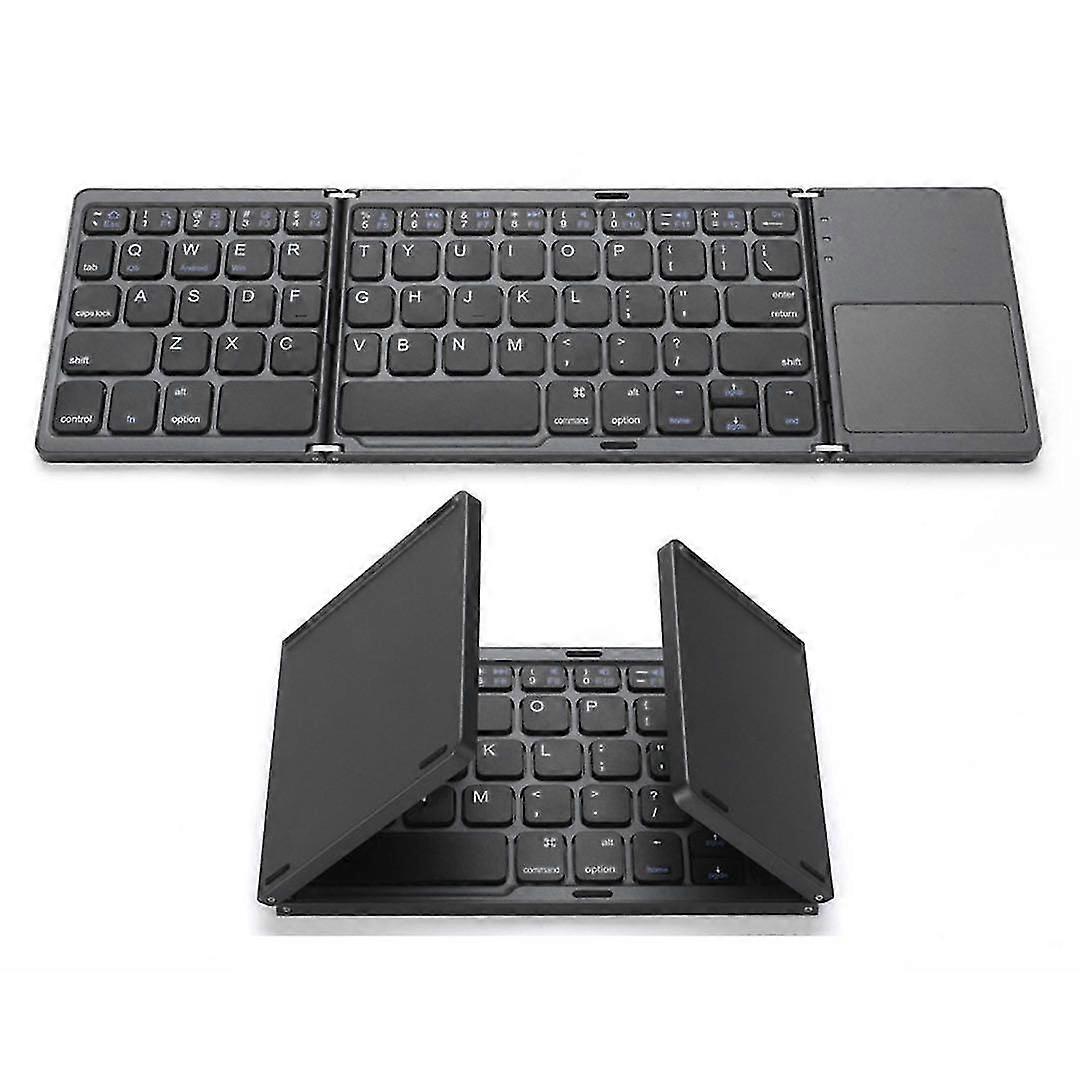 Foldable Bluetooth Keyboard - Portable Wireless Keyboard, Rechargeable Ultra Slim Folding Keyboard Compatible Ios Android Windows Smartphone Tablet An