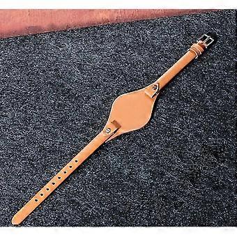Correa de mujer de 8 mm para Es2830 Es3565 Correa de reloj con bandeja Marrón claro
