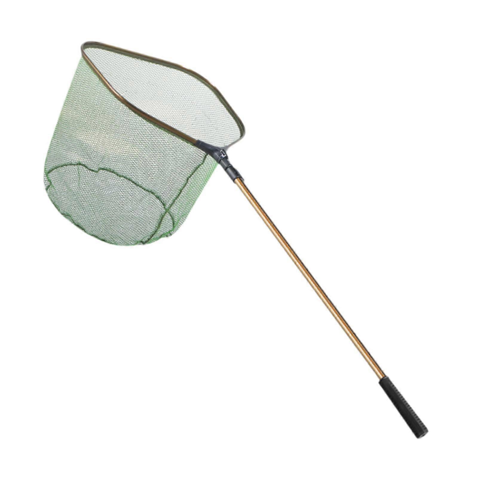 Hand Net Comfortable Aluminum Alloy Fishing Mesh Net for Trout Prawns Salmon