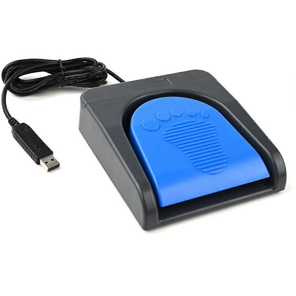 Foot switch pedal switch custom shortcut key multimedia game handle foot switch with line 2 meters gray