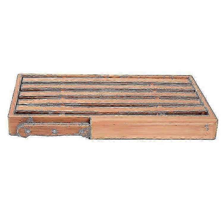 Tabla de pan de bambú marrón con cuchillo 33.5 * 22 * 3.5 cm