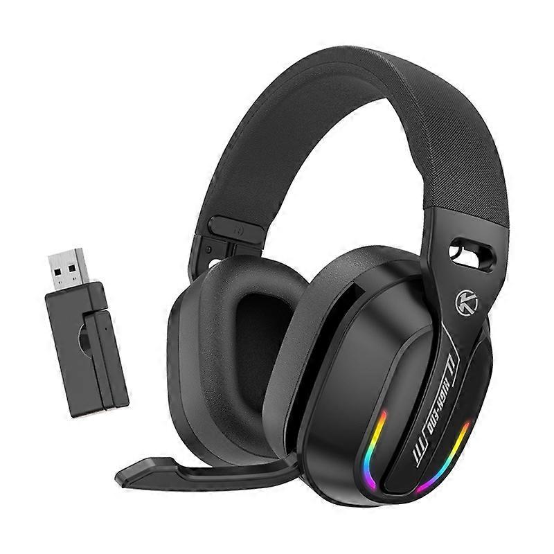 Bluetooth 5.4 Head-mounted RGB Wireless Bluetooth Gaming Headset With Transmitter GT100