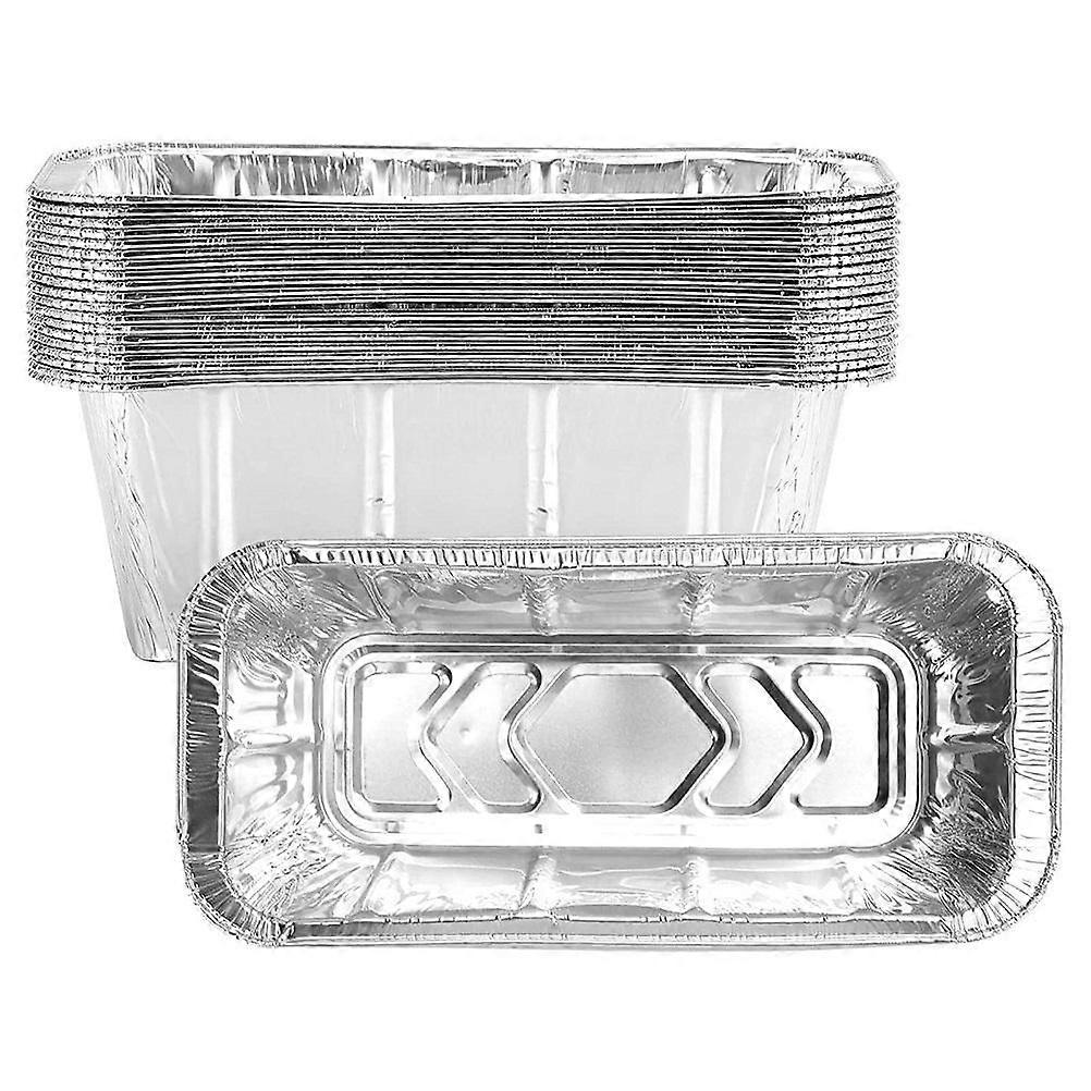20Pcs Barbecue Plate Aluminum Foil Baking Boxes for Roasting