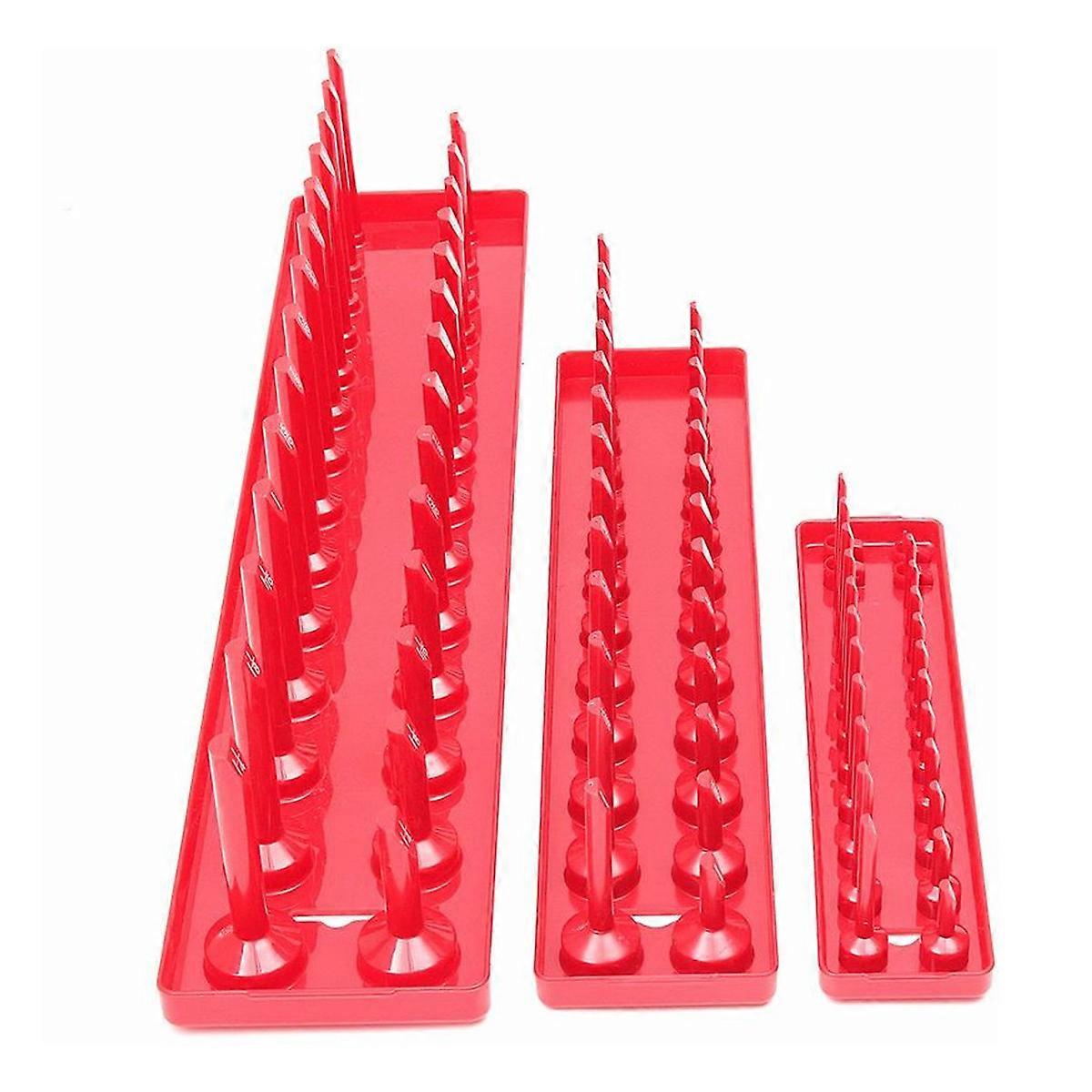 3 Pcs Plastic Socket Tray Holders for Tools and Sockets