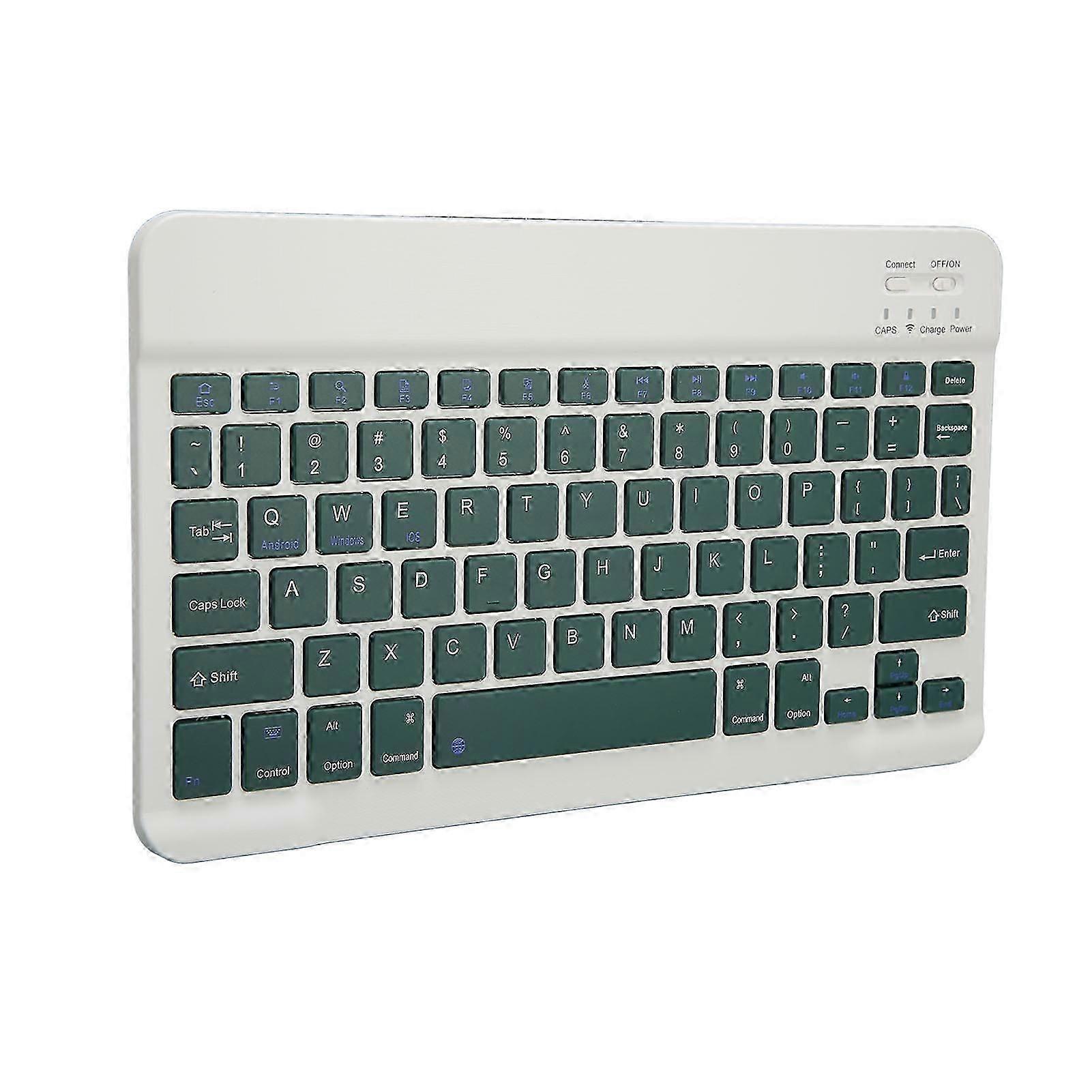 78 Key Wireless Bluetooth Keyboard 32.8ft Ergonomic Ultra Thin Silent Rechargeable Keyboard For Ios For Android For Windows Dark Green