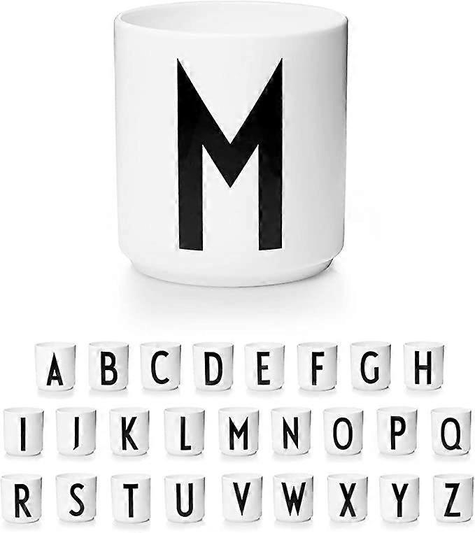Letter coffee cup / letter Mug simple styleLetter M