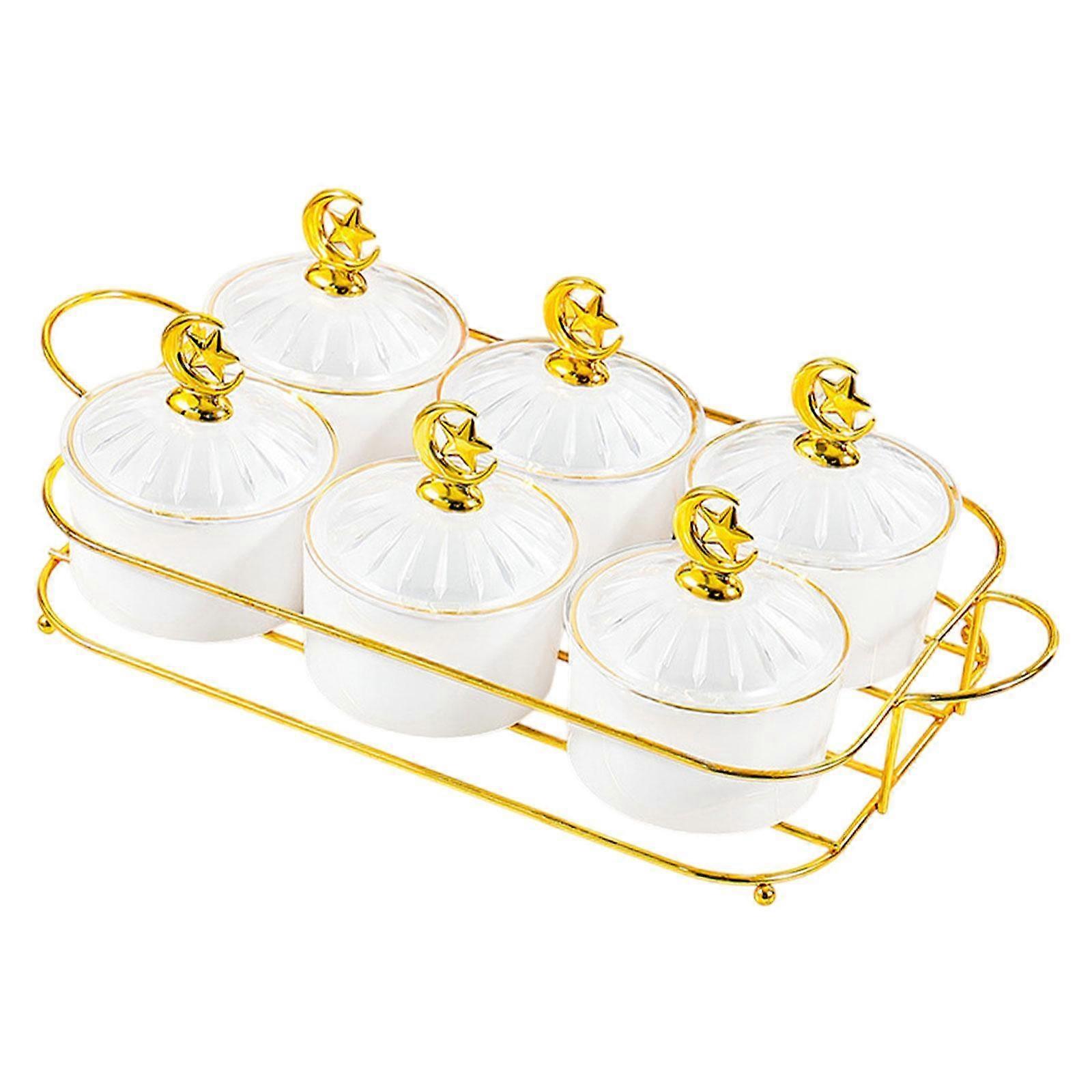 Dried Fruit Tray,Candy Nuts Dish with Lid,Divided Serving Platter Appetizer