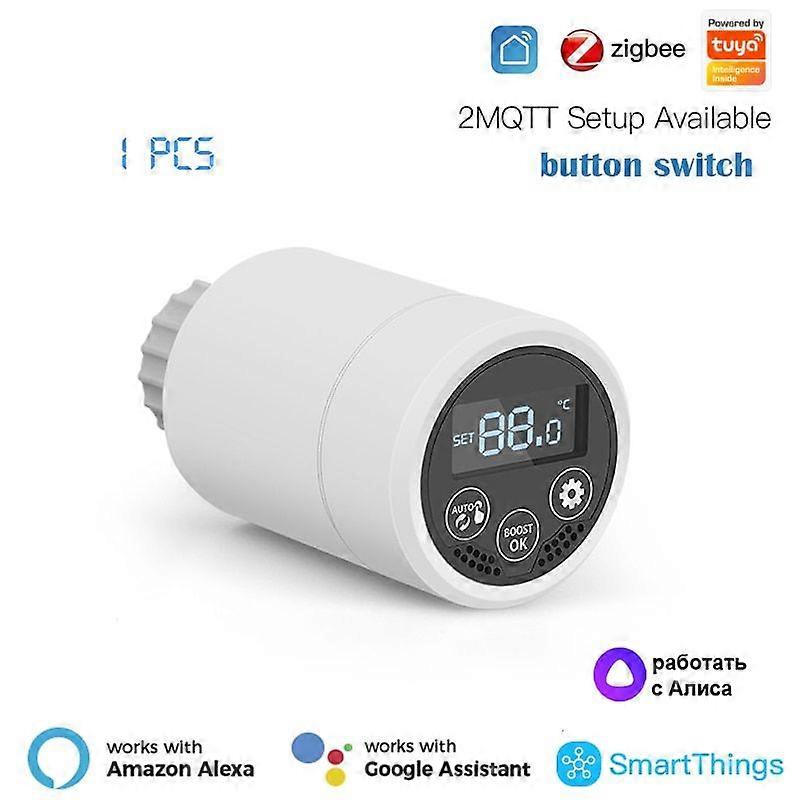 Tuya Smart ZigBee Thermostat Radiator Valve TRV Programmable Floor Heating Controller Support Alexa Yandex