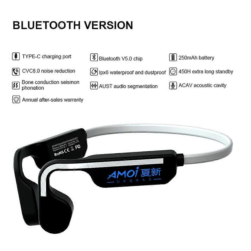 Bone Conduction -kuulokkeet Bluetooth 5.3 langattomat nappikuulokkeet ulkona urheilukuulokkeet