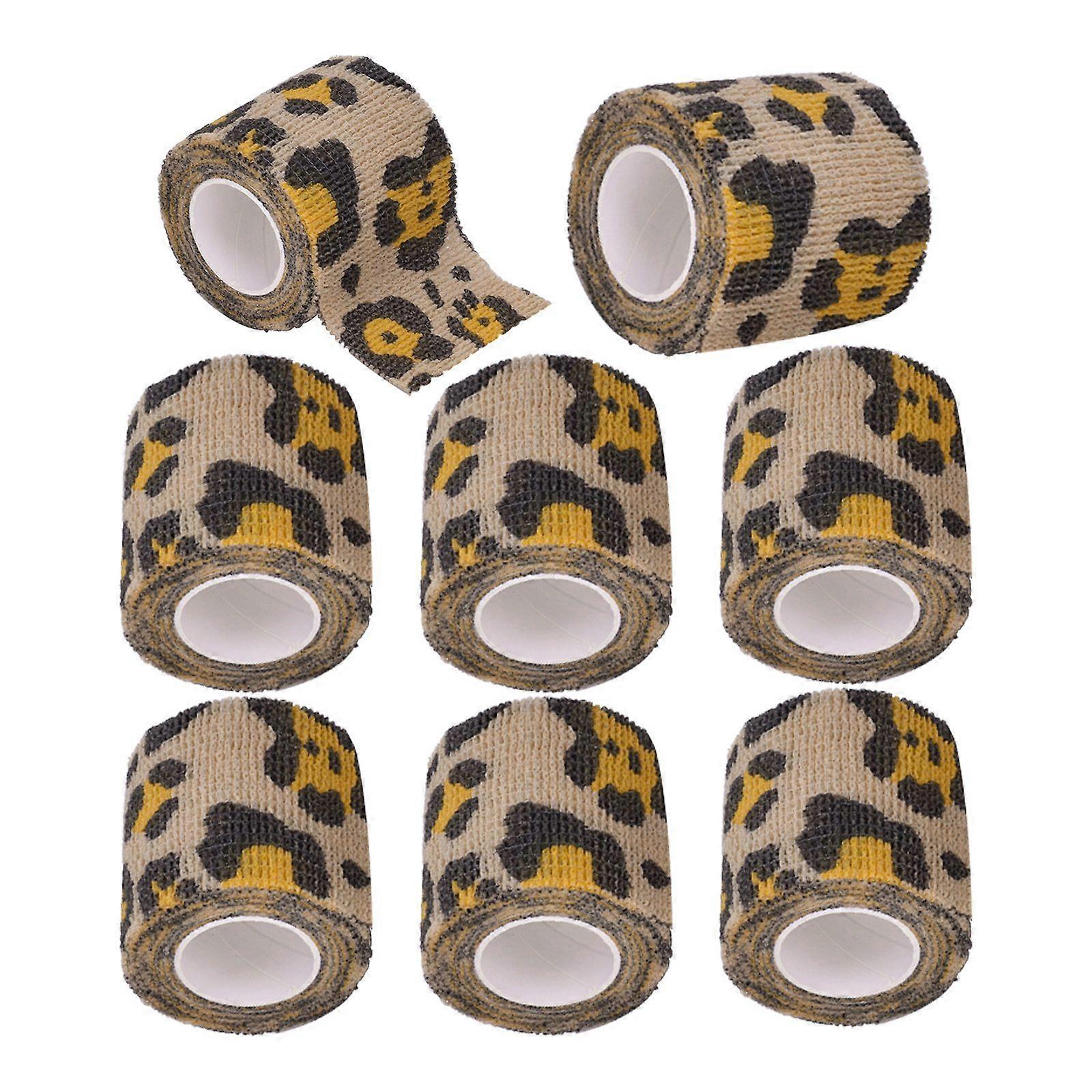 m Self Adhesive Tape Nail Wrap Tapes Flower Leopard Pattern 5cm Wide Non-woven Fabric Elastic Bandage Tattoo Protective Tape