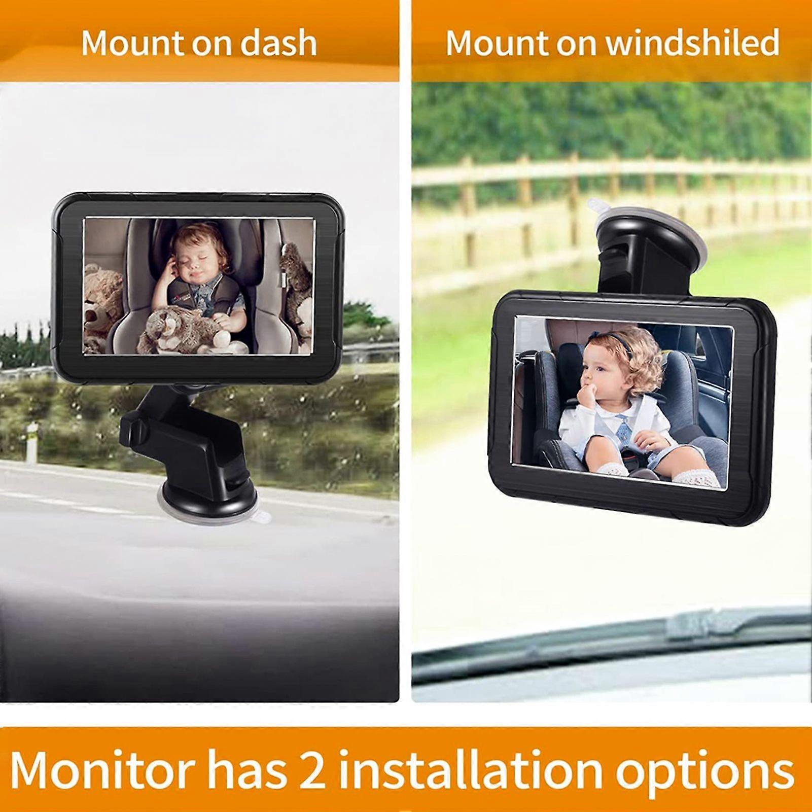 Baby Car Monitor High Resolution Monitor Camera for Baby Rear Facing Seat 5 Inch Car Seat Mirror Display 150 Wide View Night Vision Baby Car Mirror Ca