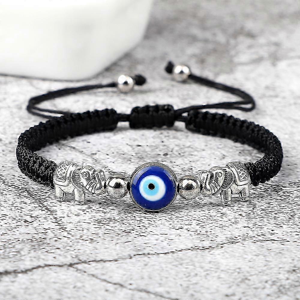 Tyrkisk Evil Eye Armbånd - Lucky Red String Armbånd til Kvinder & Mænd (Retro Elephant Design)