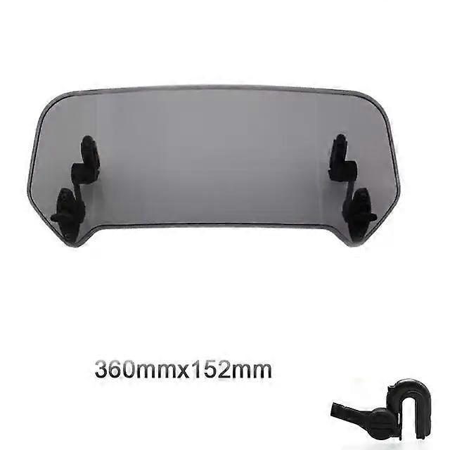 Unbrand Universal Motorcycle Adjustable Clip On Windshield Extension Spoiler Windsn Deflector compat