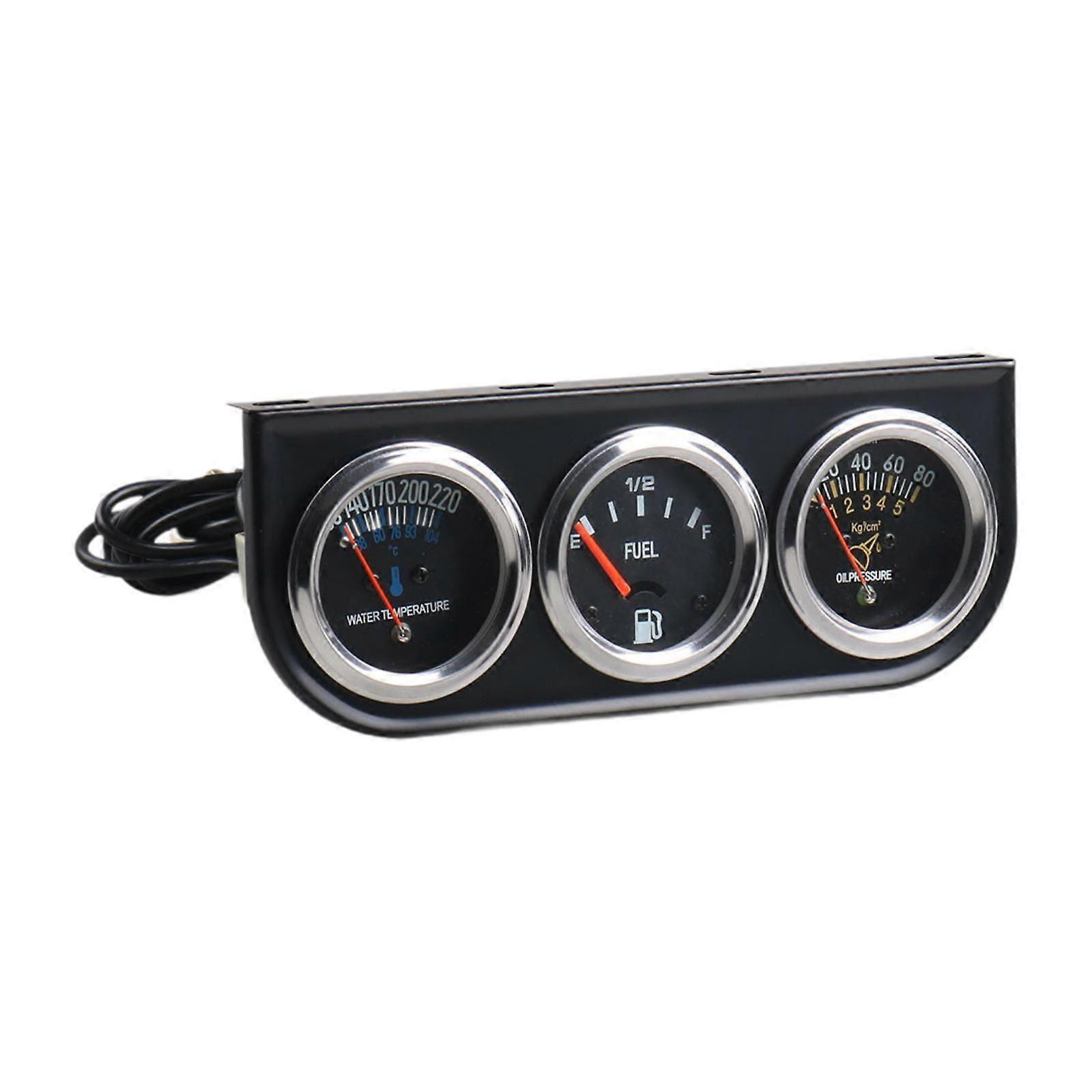 Generic 3 in 1 Car Gauge Replacement for 12V Cars Water Temperature Meter