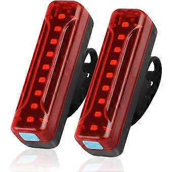 2025 Newest USB Rechargeable Bicycle Tail Light 2 Pack, 1200mAh Running Time 50