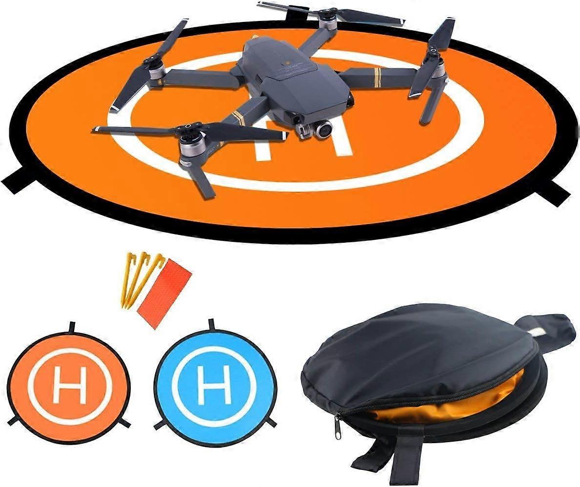 Universal Quadcopter Landing Pad, Portable Fast-fold Double Sided For Outdoor Use, Includes Reflective Straps, Waterproof Premium Material, Landing
