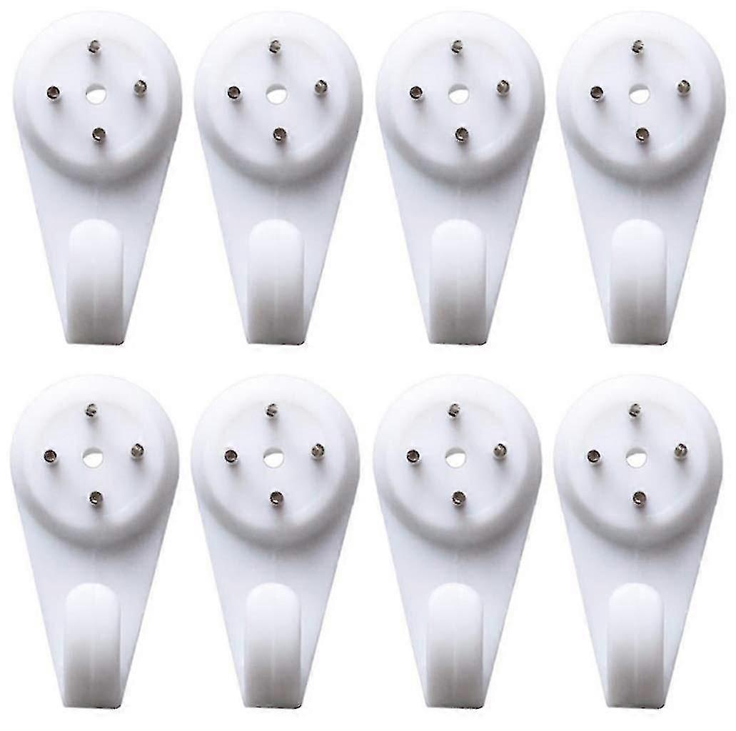 20pcs Plastic White Durable Hardwall Hanger Multi-purpose Non-trace Hook
