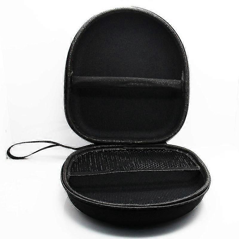 1pc Hard Case Compatible Headphones Cable Carrying Sd Card Hold Box Black