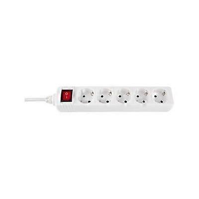 Electrical strip - SILVER ELECTRONICS - 5 sockets with switch and 1.5m cable - High quality - White