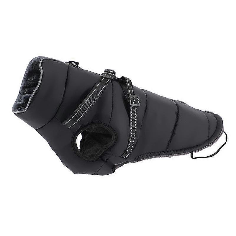 Dog Coat with Harness Winter Dog Coat Fleece Dog Jacket Waterproof Dog Coat Zipper Dog Jacket Puppy Coat Small Dog Clothes with Reflective Harness