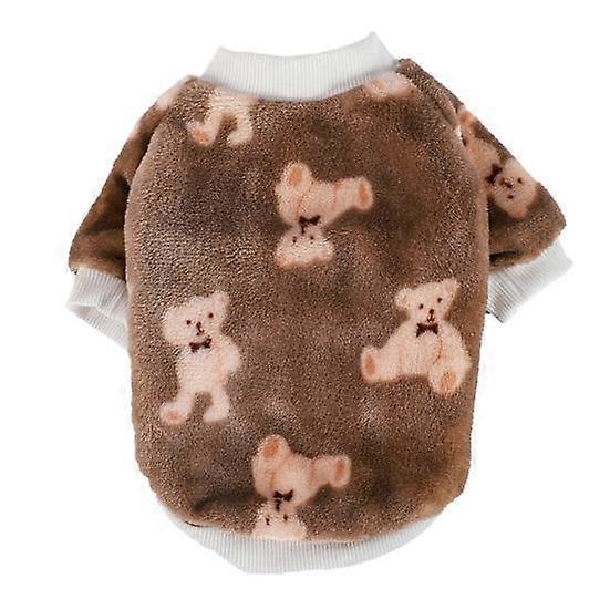 Fuzzy Dog Pajamas Puppy Winter Clothes Warm Coat Fleece Pet Jumpsuit Onesie Cat Soft Outfit for Small Dogs Cats