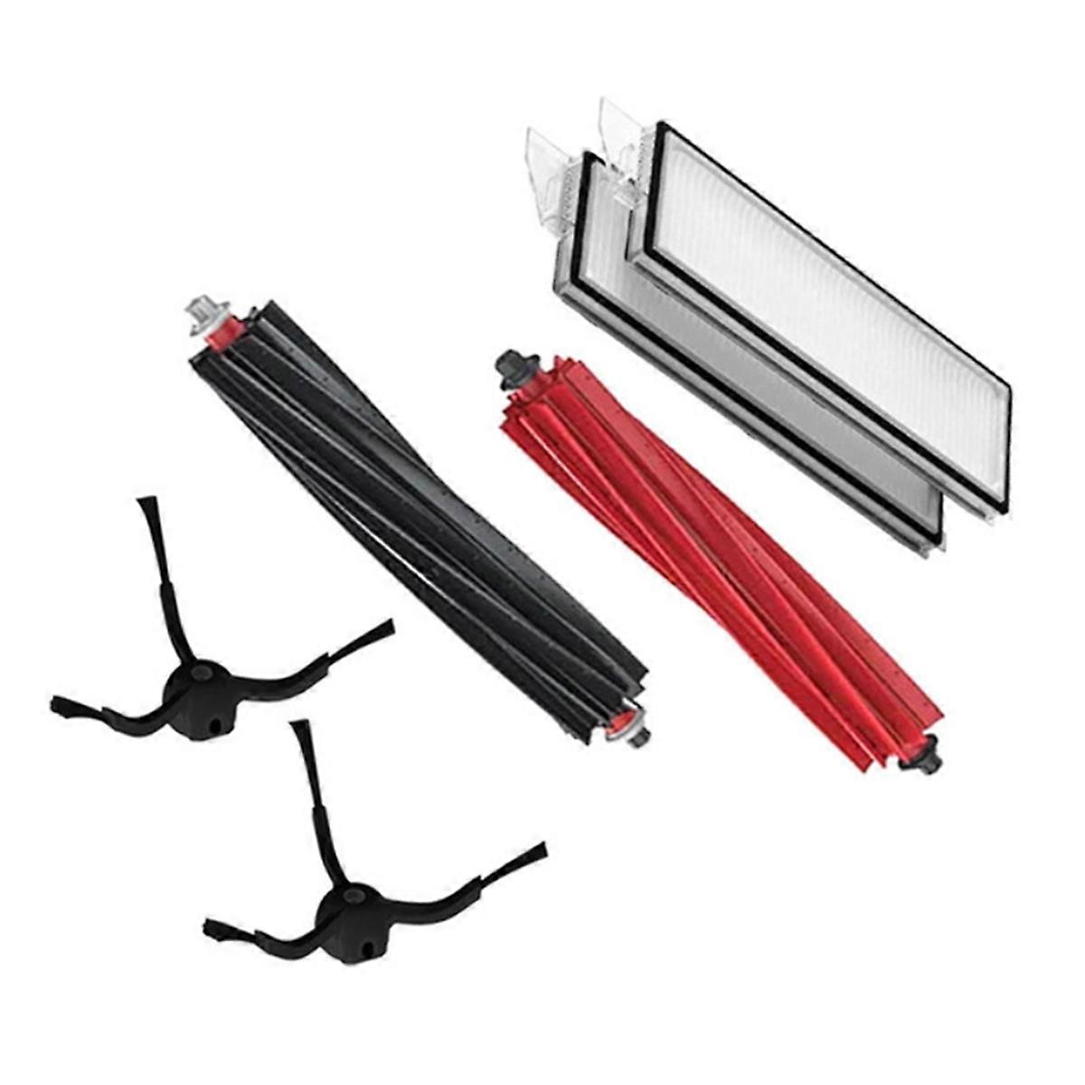 6PC Robot Vacuum Cleaner Double Roller Brush HEPA Filter Side Brushes