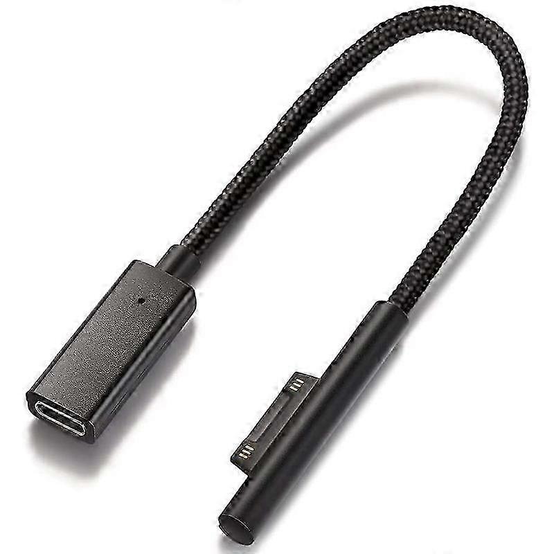 Nylon Braided compatible Surface Connect to USB-C Charging Cable compatible Surface Pro7 Go2 Pro6 5/