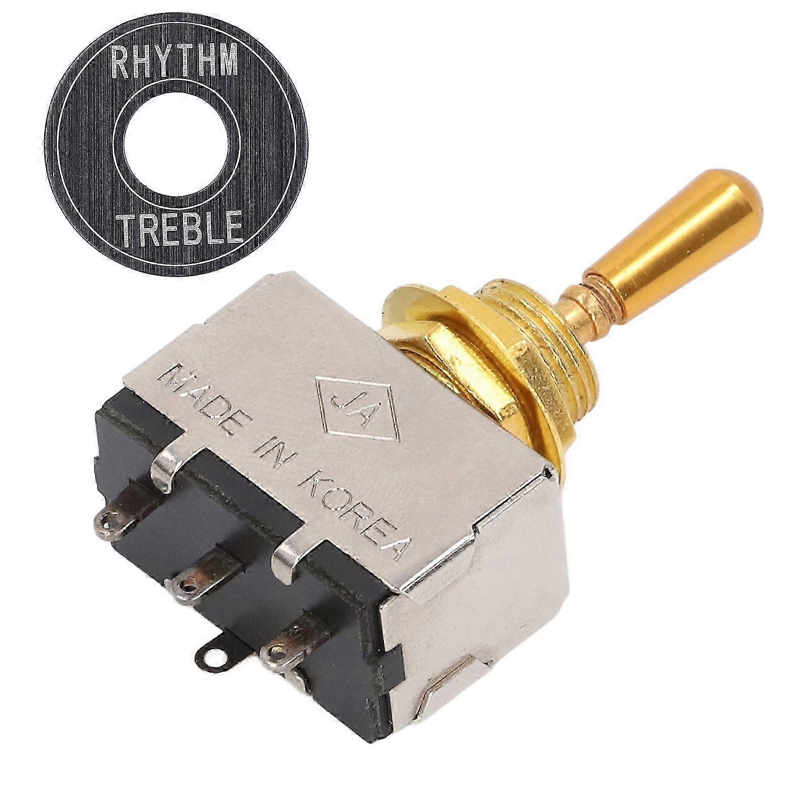 Guitar Toggle Switch 3 Way Gold Cap Enclosed Pickup Toggle Switch for Electric Guitar