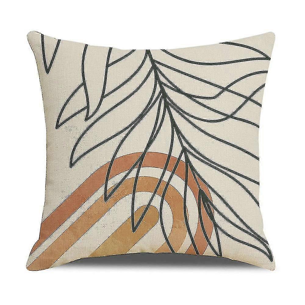 4 linen printed throw pillowcases, 45*45cm