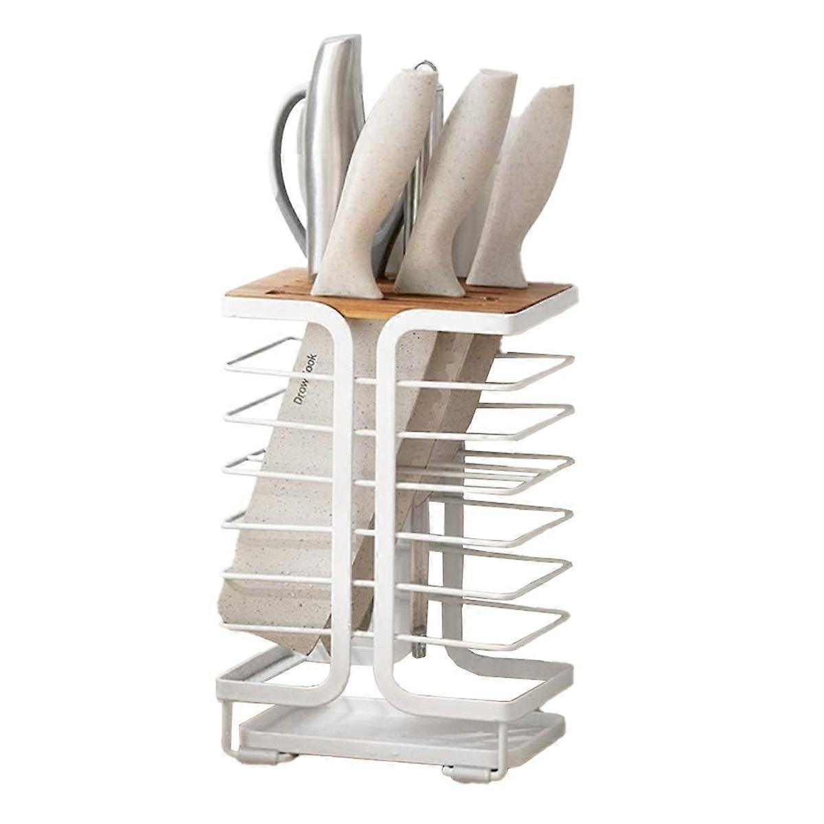 Multi-functional Kitchen Tool Organizer, Vertical Hollow Iron Wire Design for Enhanced Airflow and Rust Prevention, Breathable and Moisture-resistant