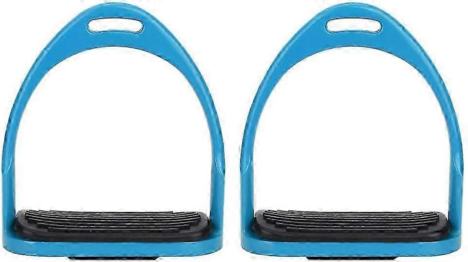 Aluminum Stirrup, Colorful Horse Riding Stirrup Anti-rust Lightweight Equestrian Stirrup (blue)